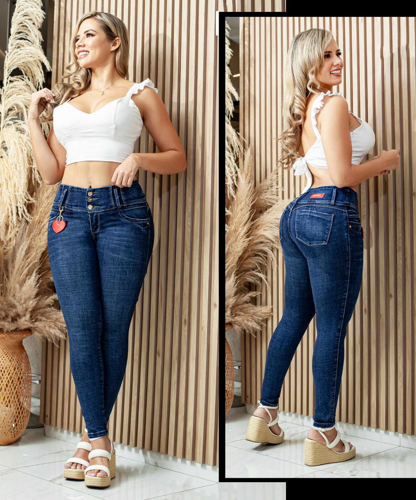Jeans Skinny Tiro Alto Ref:2012