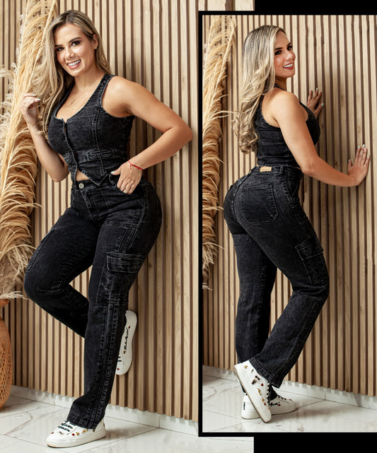 Conjunto Jeans + chaleco  12